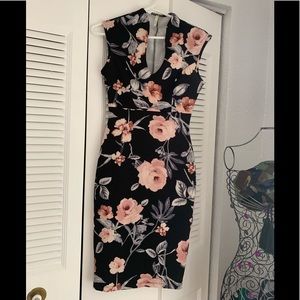 New Black dress with flowers Size L
